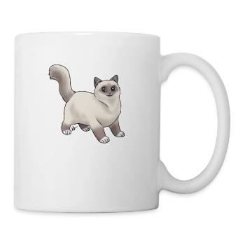Cat Birman Blue Point - Coffee/Tea Mug - white - Right