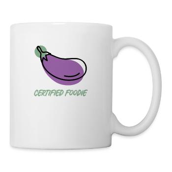 Certified Foodie Eggplant - Coffee/Tea Mug - white - Right