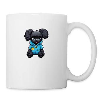 Poodle in Blue Pajamas - Coffee/Tea Mug - white - Right