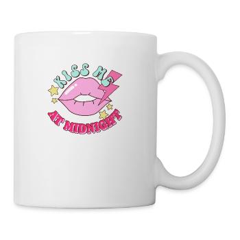 New Years Eve Party Kiss Me At Midnight I Love You - Coffee/Tea Mug - white - Right
