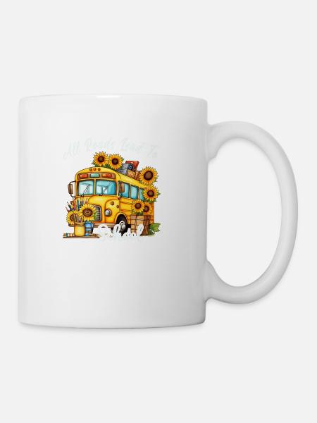 All Roads Lead To School - Coffee/Tea Mug - white