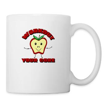 Workout Your Apple Core - Coffee/Tea Mug - white - Right