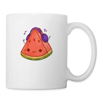 Musical Watermelon Slice - Coffee/Tea Mug - white - Right