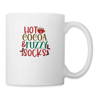 Hot Cocoa Fuzzy Socks - Coffee/Tea Mug - white - Right