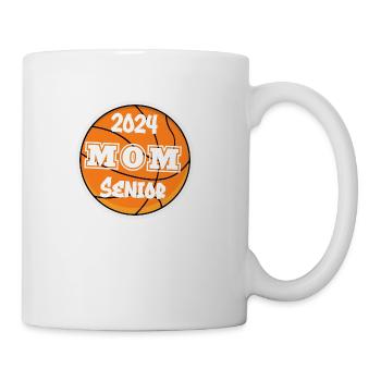 Basketball Senior Mom 2024 - Coffee/Tea Mug - white - Right
