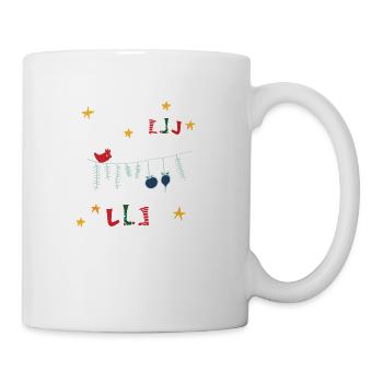 Christmas Bird And Socks - Coffee/Tea Mug - white - Right