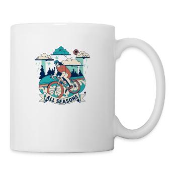 All Seasons Cyclist Weather - Coffee/Tea Mug - white - Right