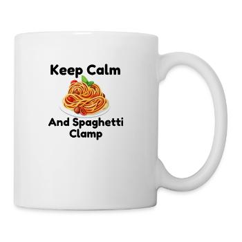 Keep Calm And Spaghetti Clamp - Coffee/Tea Mug - white - Right