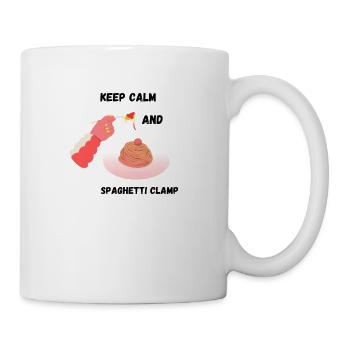 Keep Calm And Spaghetti Clamp - Coffee/Tea Mug - white - Right