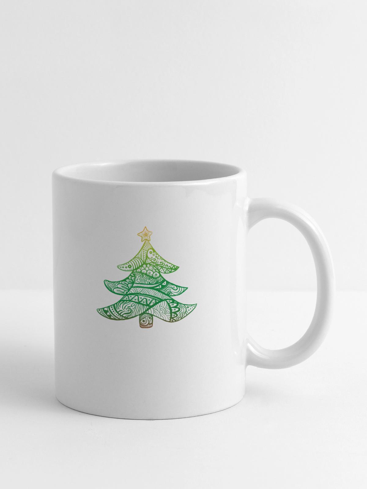 ornamental christmas tree - Coffee/Tea Mug - white - Right