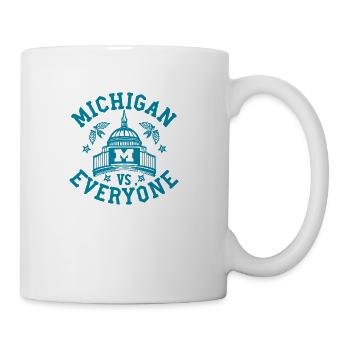 Michigan vs Everyone Vintage - Coffee/Tea Mug - white - Right