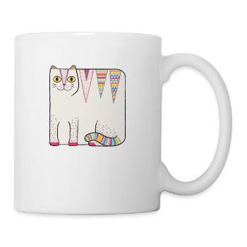 White Loaf Cat - Coffee/Tea Mug - white - Right
