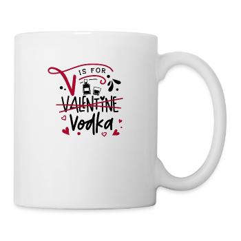 V is for Valentine - Coffee/Tea Mug - white - Right