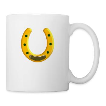 Yellow Lucky Horseshoe - Coffee/Tea Mug - white - Right