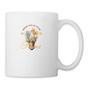 Vintage Motivation Being You Is Your Power - Coffee/Tea Mug - white - Right