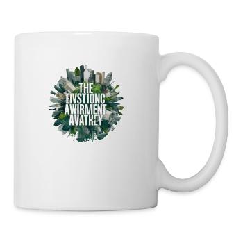planet earth with nature - Coffee/Tea Mug - white - Right