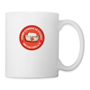 Compassion in every heartbeat - Coffee/Tea Mug - white - Right