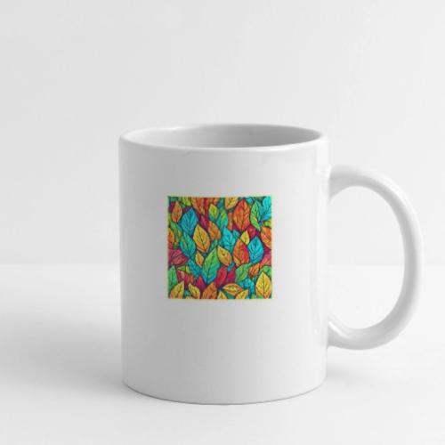 Vibrant Cartoon Leaves Art - Coffee/Tea Mug