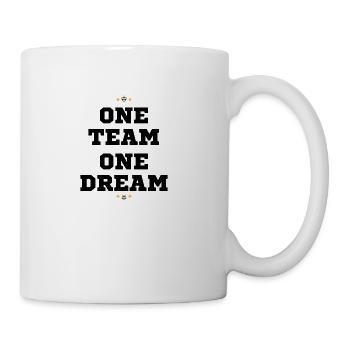one team one dream Football fans - Coffee/Tea Mug - white - Right