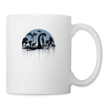 Mythical Bigfoot Mothman Cryptid Premium - Coffee/Tea Mug - white - Right