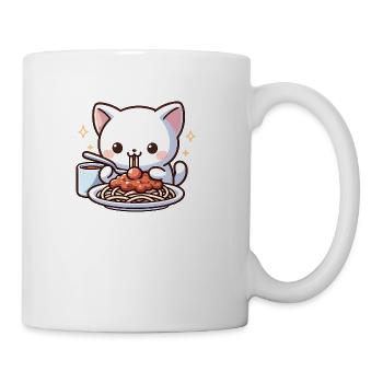 Bolognese Spaghetti Cat - Coffee/Tea Mug - white - Right