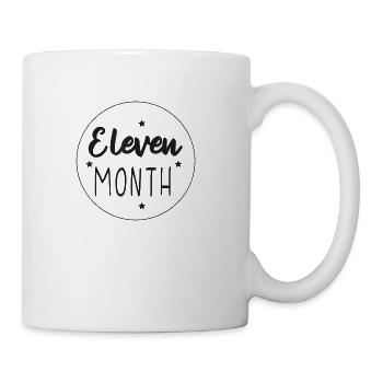 Eleven Month Born Gender Reveal Party Baby Shower - Coffee/Tea Mug - white - Right