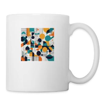 Minimalist Geometric Design with Depth Illusion - Coffee/Tea Mug - white - Right