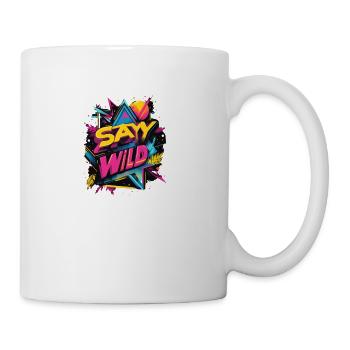 Stay Wild: Retro Geometry Meets Nature - Coffee/Tea Mug - white - Right