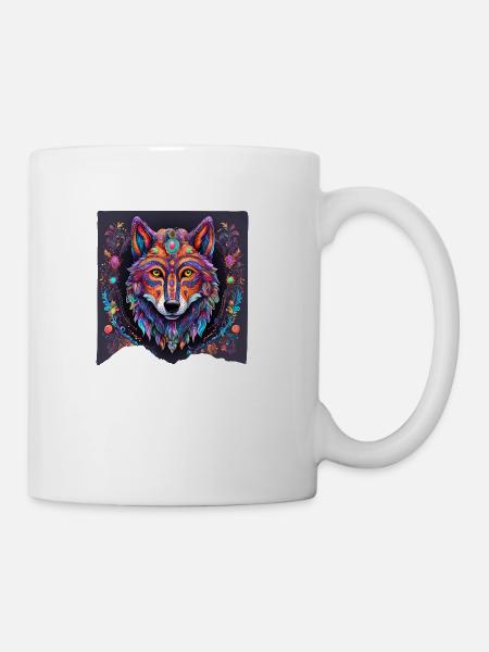 Halloween Wolf Alebrije - Coffee/Tea Mug - white