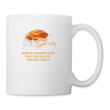 Post Apocalyptic Skills Hunting Positive Quotes - Coffee/Tea Mug - white - Right