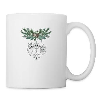 Animal Ornament Festivity - Coffee/Tea Mug - white - Right