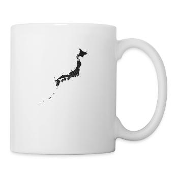 Japan Map in Black - Coffee/Tea Mug - white - Right