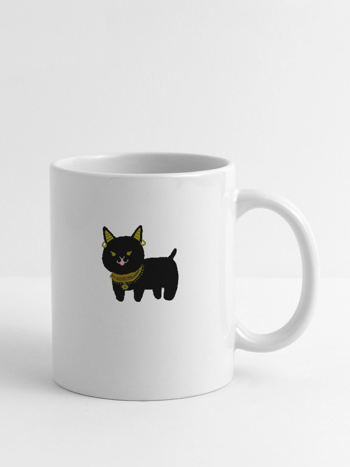 The Guardian Cat - Coffee/Tea Mug - white - Right