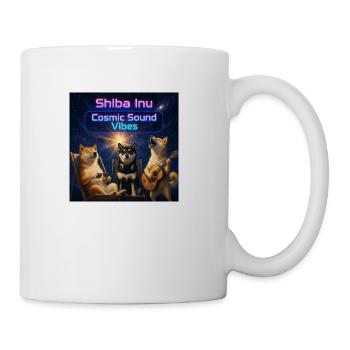 Shiba Inu Cosmic Sound – Chill Dog Band - Coffee/Tea Mug - white - Right