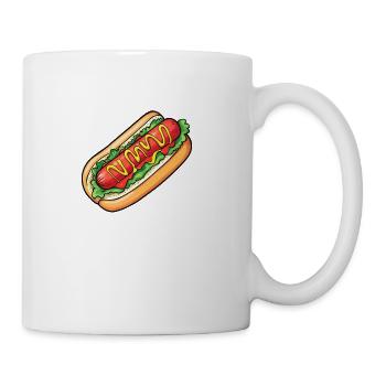Hot Dog Fast Food Foodie - Coffee/Tea Mug - white - Right