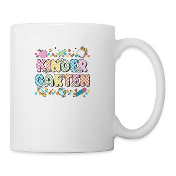 Kindergarten Checkerboard Teacher - Coffee/Tea Mug - white - Right