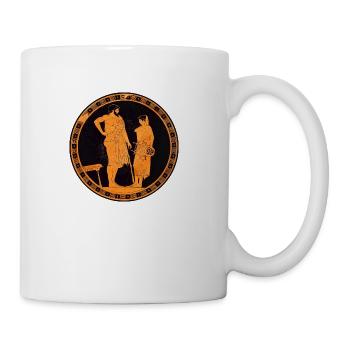 Attic Red Figure Cup by Douris and Python - Coffee/Tea Mug - white - Right