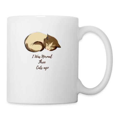 I Was Normal Three Cats Ago Funny Cat T-Shirt - Coffee/Tea Mug
