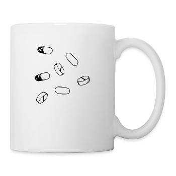 doodle pills - Coffee/Tea Mug - white - Right