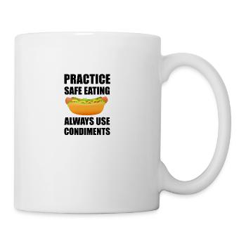 Safe Eating Use Condiment - Coffee/Tea Mug - white - Right