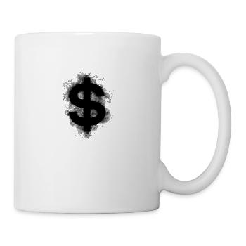 dollar black - Coffee/Tea Mug - white - Right