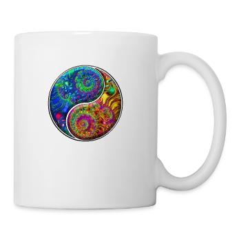Fractal Yin Yang Yoga - Coffee/Tea Mug - white - Right