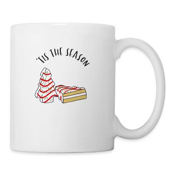 Tis The Season Little Debbie Christmas Tree Cakes - Coffee/Tea Mug - white - Right