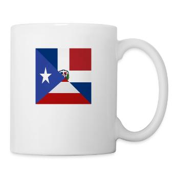 Puerto Rican Dominican Flag | PR DR Republic - Coffee/Tea Mug - white - Right