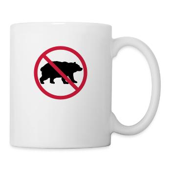 Bear Prohibited Sign - Coffee/Tea Mug - white - Right