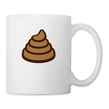 Big poop pile disgusting - Coffee/Tea Mug - white - Right