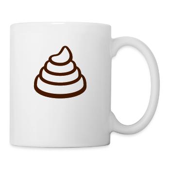 Disgusting big poop pile - Coffee/Tea Mug - white - Right
