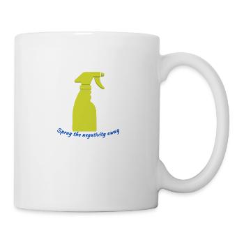 Spray dirt away - Coffee/Tea Mug - white - Right
