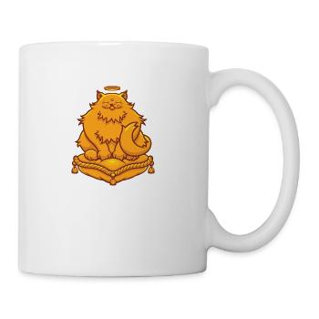 Golden Buddha Cat - Coffee/Tea Mug - white - Right