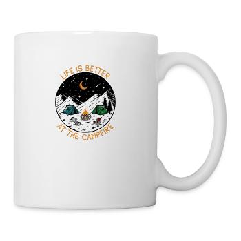 Life is Better at the Campfire - Coffee/Tea Mug - white - Right